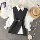 College style waistband vest